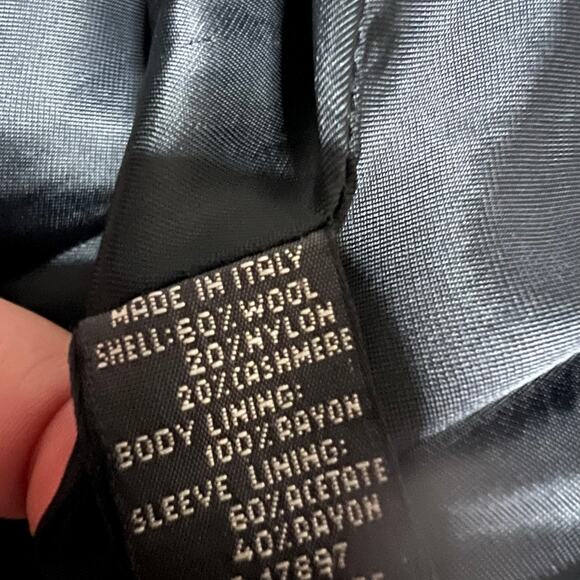 Banana Republic Made In Italy Blazer Jacket Mens 44R Black Wool Cashmere - Picture 6 of 11